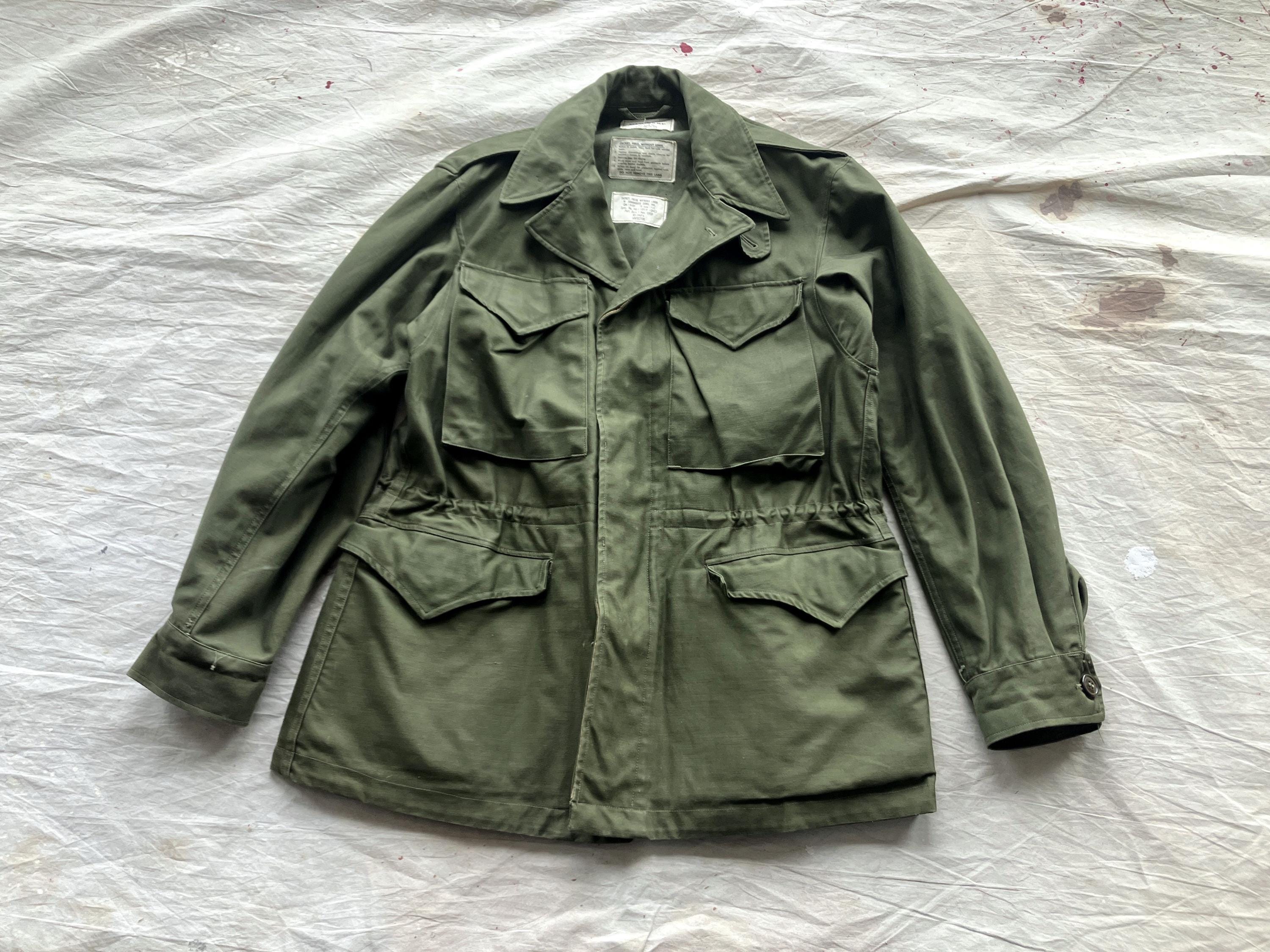 Small Regular 50s US Army M-50 Field Jacket / OG 107 Cotton Sateen 