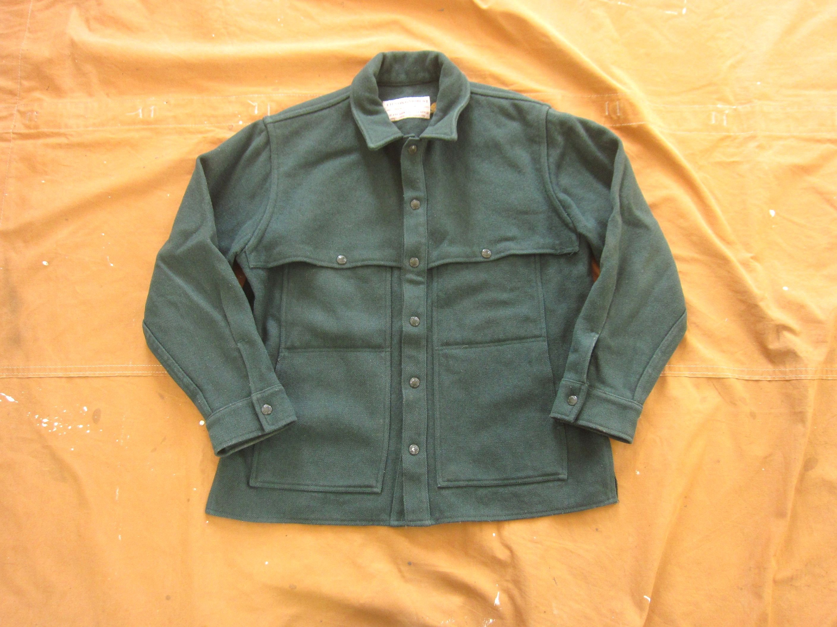 Medium 80s Filson Wool Mackinaw Cruiser Jacket 1980s Forest