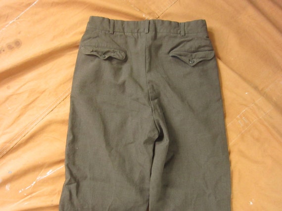 32 x 28 50s US Army Wool Uniform Trousers / 1950s… - image 10