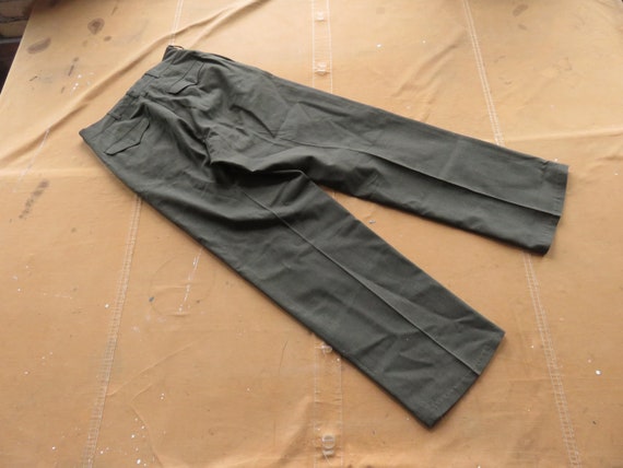 32 x 33 60s US Army Wool Uniform Trousers / Wool … - image 9