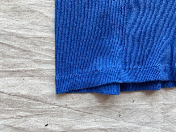 Small 80s Solid Color Tank Top Undershirt / Ribbe… - image 5
