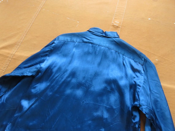 Small 50s Souvenir Slant Zipper Shirt / Japanese … - image 10