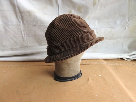 Medium 90s Stussy Corduroy Fedora / Bucket Hat Ra… - image 1