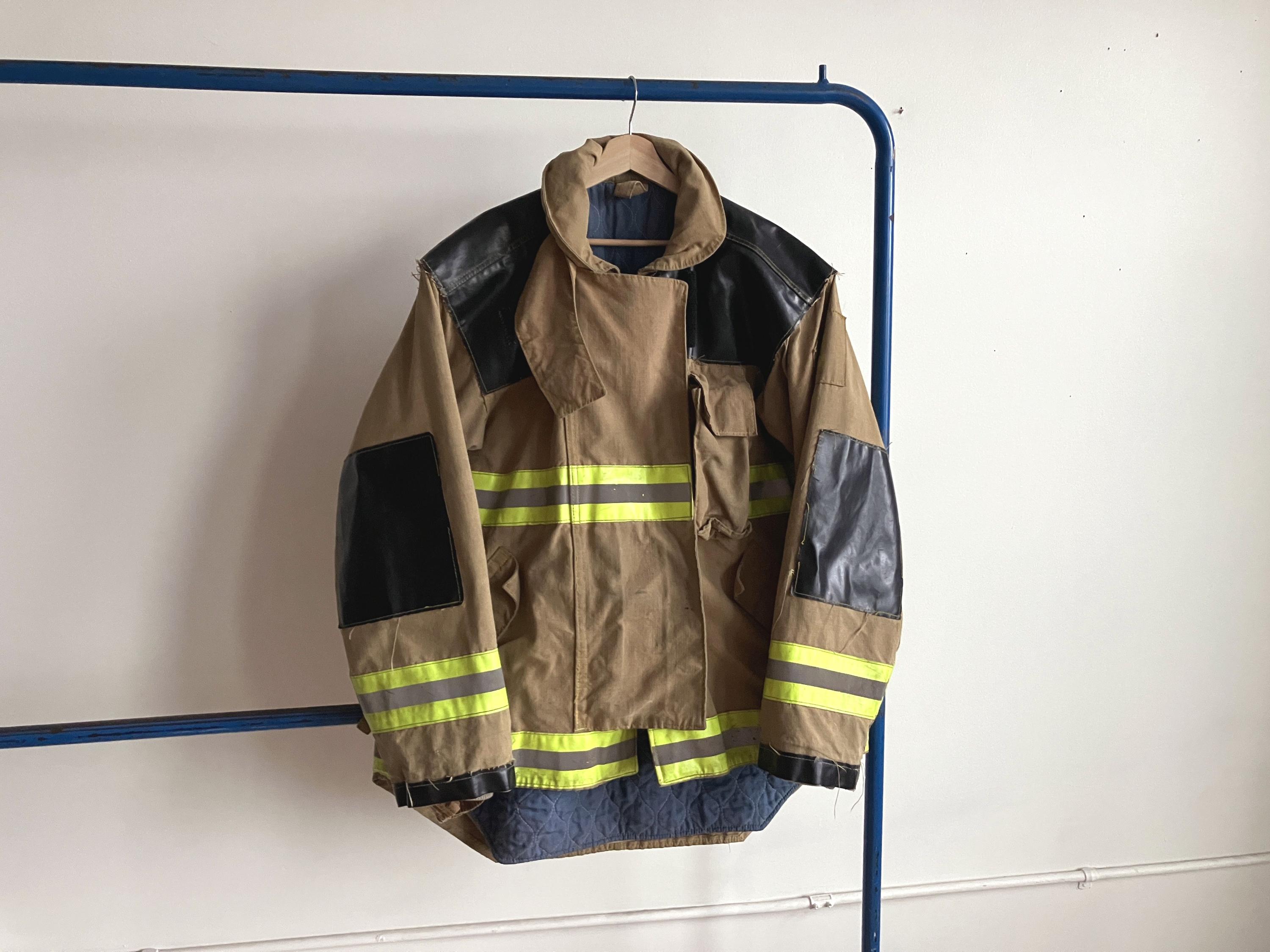 80s～90s Fireman Jacket XL / XXL 90s Firefighters Jacket / Fireman's Coat Utility Canvas