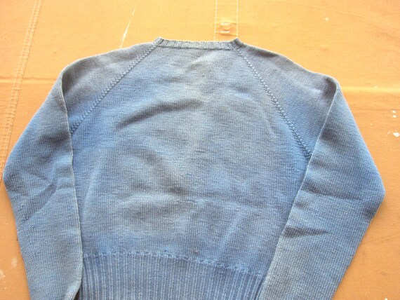 Medium 40s / 50s Women's Powder Blue Wool Sweater… - image 2