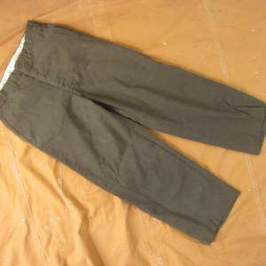 32 x 28 50s US Army Wool Uniform Trousers / 1950s, Green Wool Twill