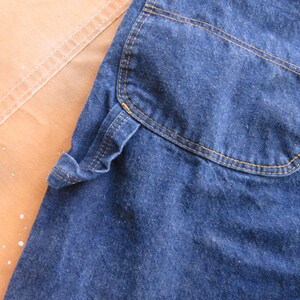 35 x 30 80s Carpenter Jeans / Dark Wash Denim Work Pants Made in USA 1980s 1990s Big Ben image 10