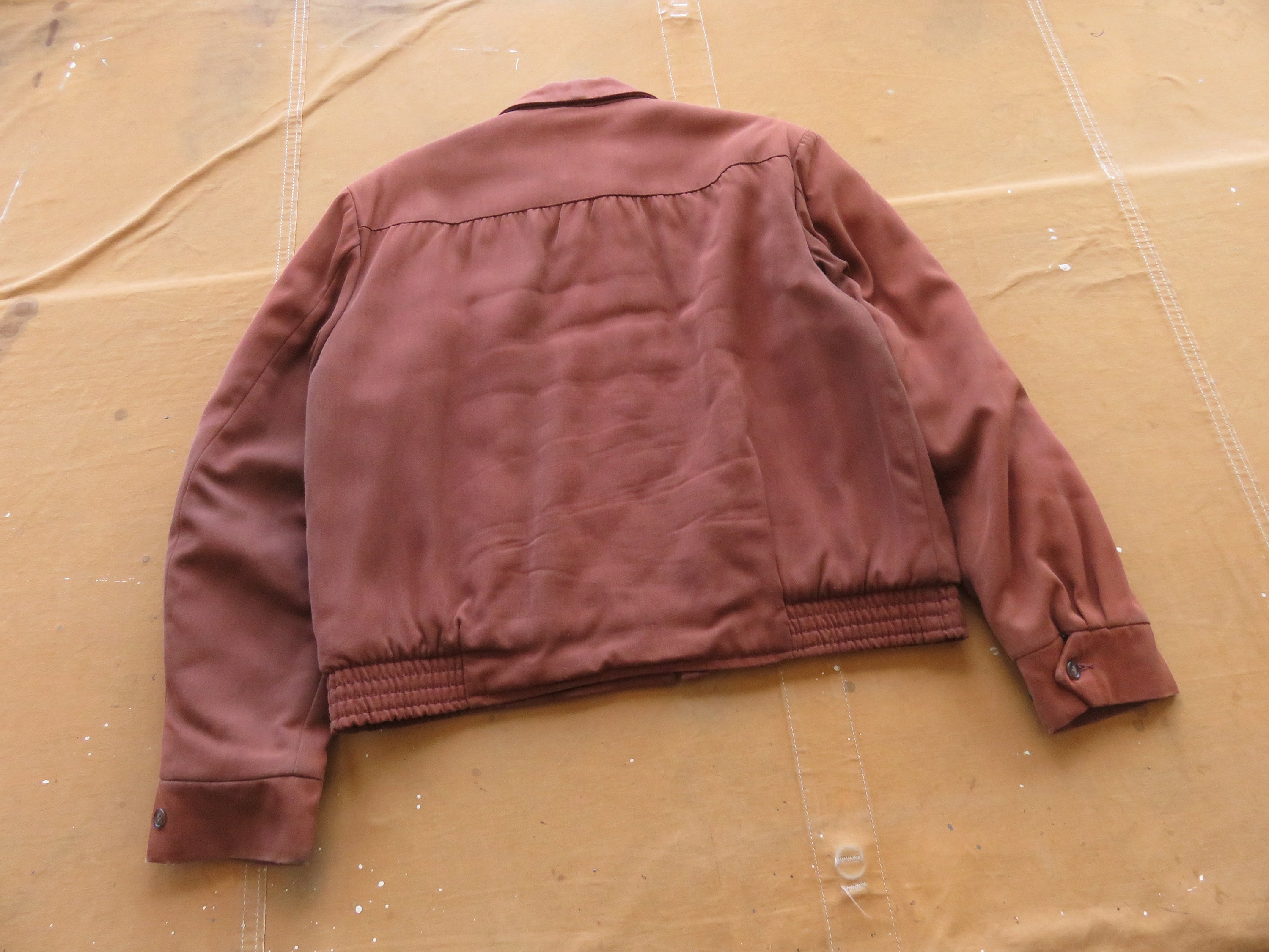 Medium / Large 50s Hercules Gab Jacket / Faded Brown 1950s 