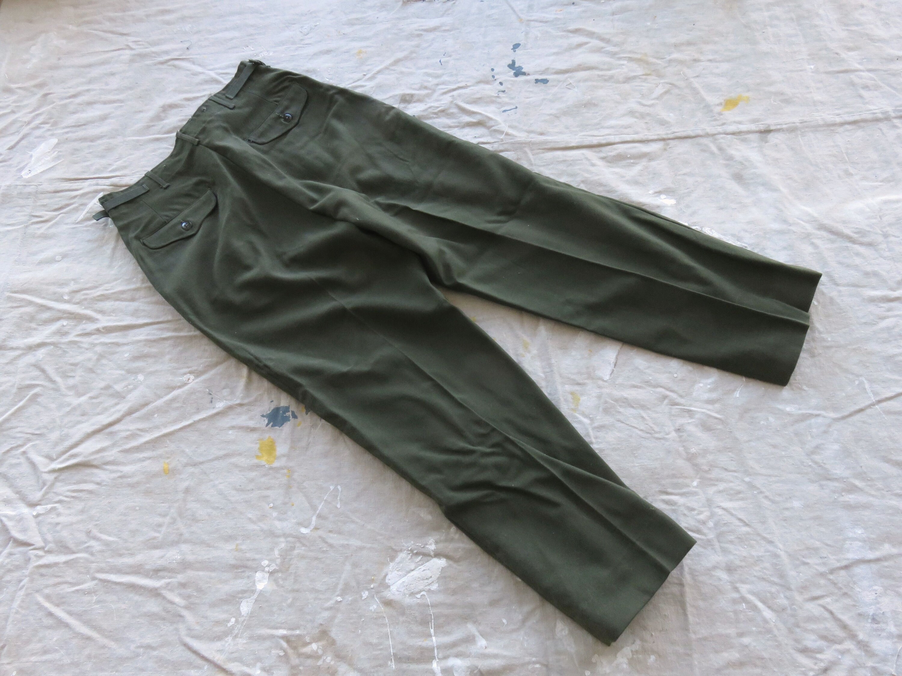 実物　50s US.ARMY M-51 wool trousers 35 X 26 50s US Army Wool Field Trousers / M-1951, M51 M-51