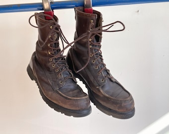 Men's 11.5 Filson Moc Toe Work Boots / Hunting Brown Leather
