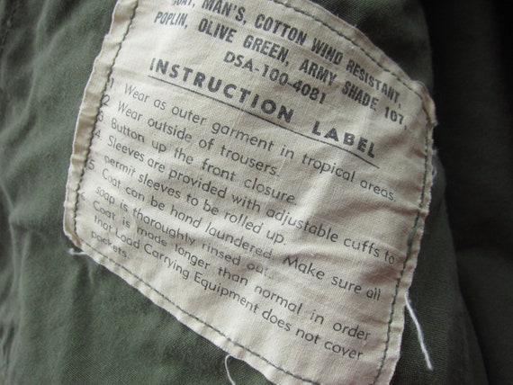 Small / Medium 60s US Army Poplin Cotton Jungle J… - image 8