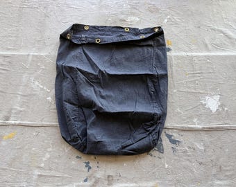 1940s WWII USN Navy Canvas Sea Bag: Stenciled Military Duffel