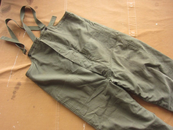 Medium 50s US Military Cold Weather Overalls / De… - image 2