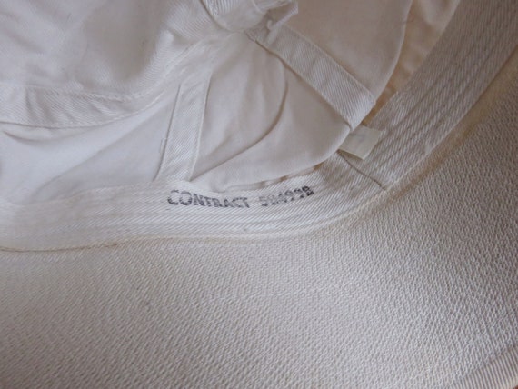XS / Small 50s US Navy White Cotton Bucket Hat / … - image 10