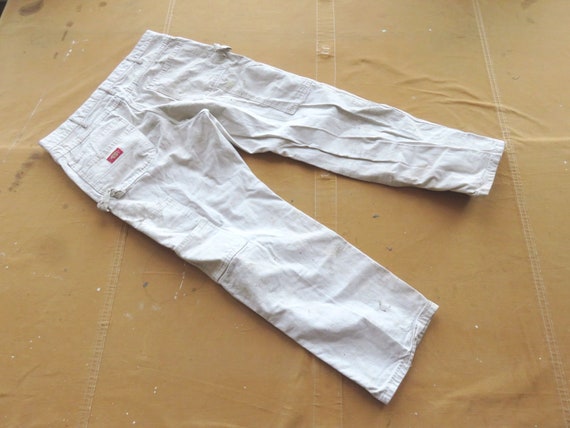 36 x 30 Dickies Painter's Pants / White Cotton Ca… - image 8