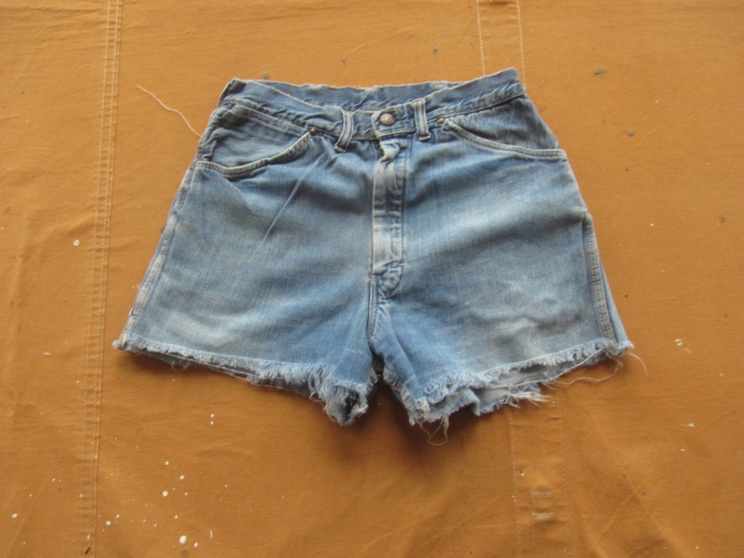 Pantaloncini in denim Big Mac tagliati, anni '60, taglia 28, anni