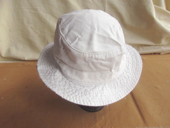 Large 90s Polo Golf Bucket Hat / White Cotton 199… - image 5