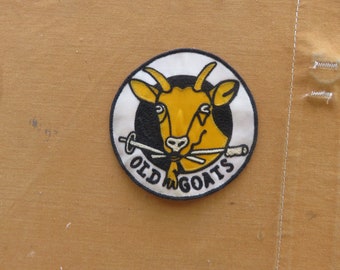 Vintage 60s / 70s Old Goats Chainstitch Patch / Goat Head Hippie Biker 1960s 1970s