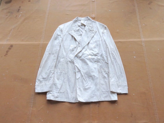 Small 30s White Sport Jacket / NRA Label Nationa … - image 1