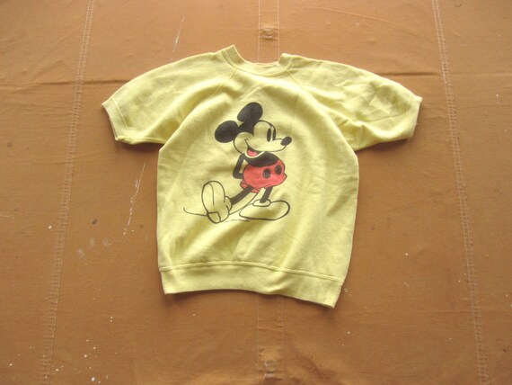 XS / Small 60s / 70s Mickey Mouse Short Sleeve Sw… - image 1