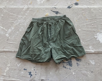 26 tot 30 taille jaren 60 katoenen onderbroek Amerikaanse leger / boxershort hoge taille open gulp jaren 60 jaren 70 militair Vietnam-tijdperk klein