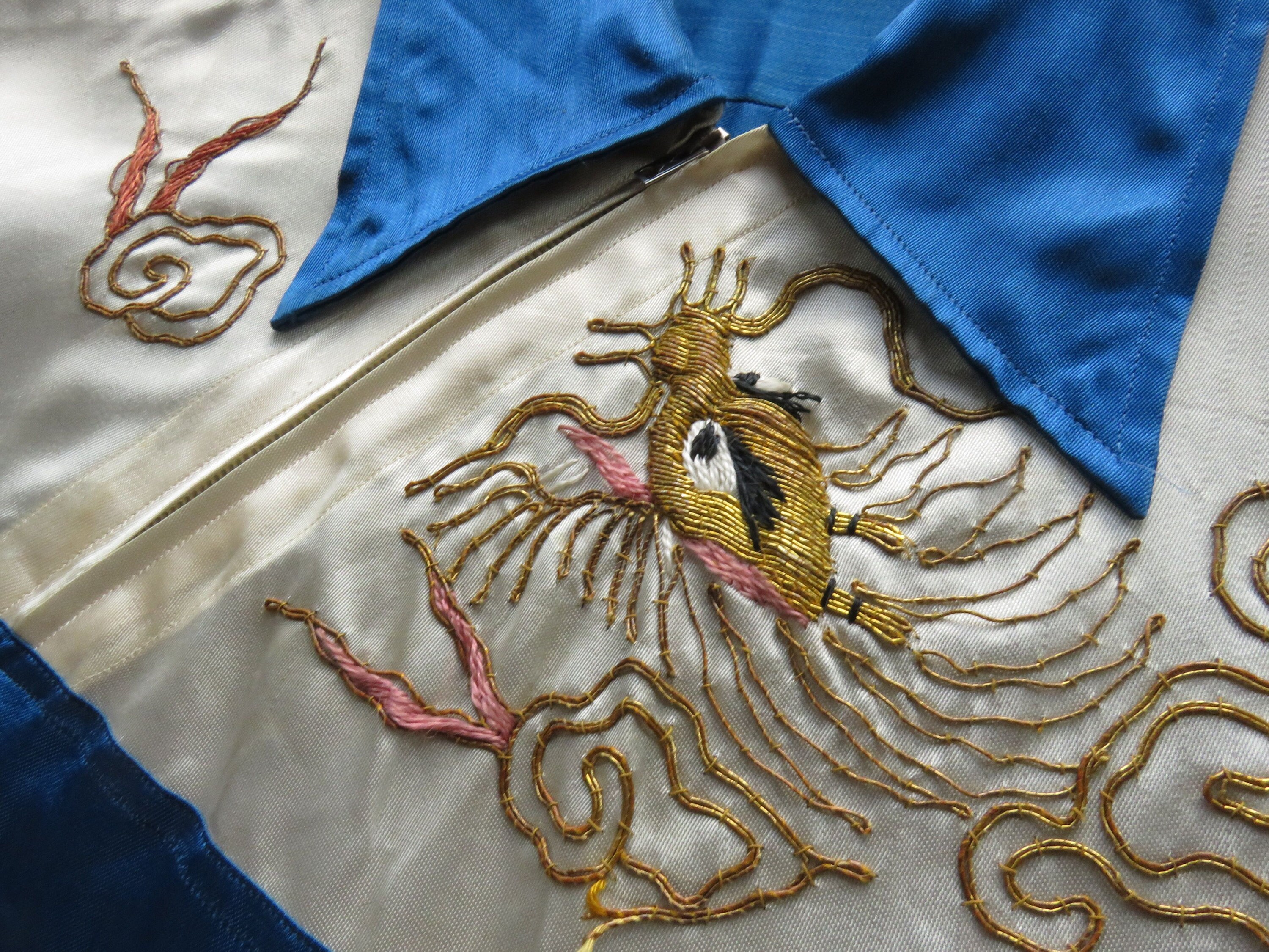 special! dead stock 50s スカジャン souvenir Small 50s Souvenir Slant Zipper Shirt / Japanese Sukajan