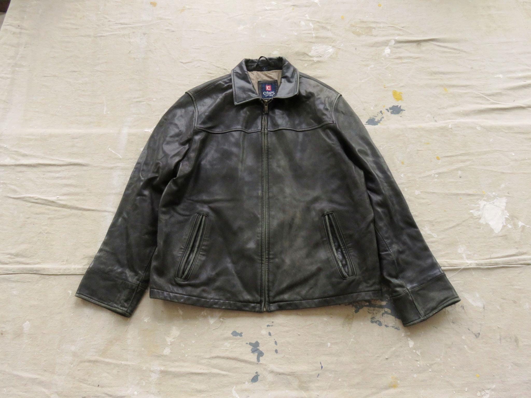 Faded Leather Jacket - Etsy Faded Leather Jacket - Etsy