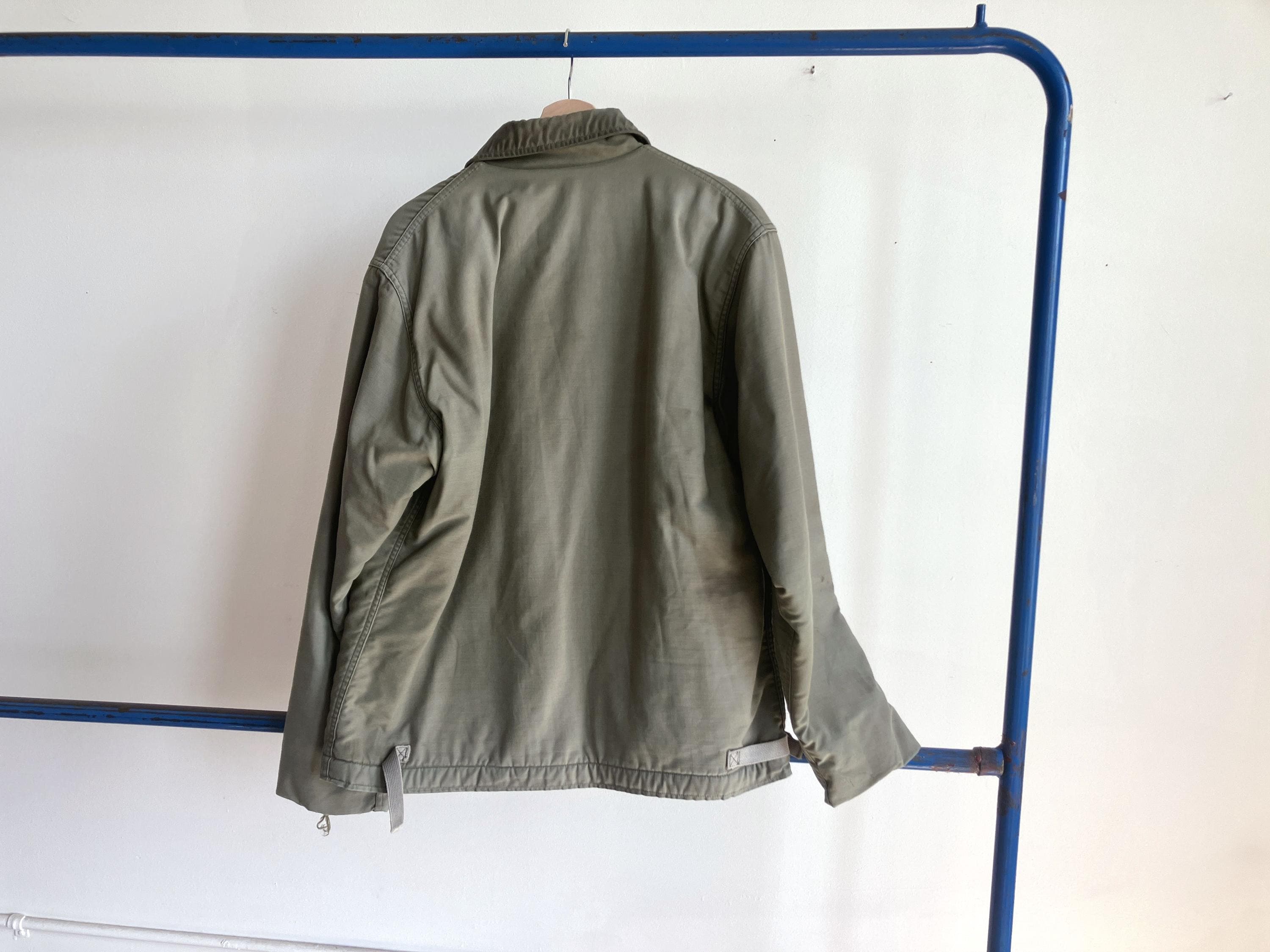 Large 80s US Navy A2 Deck Jacket / Cold Weather Permeable A-2 