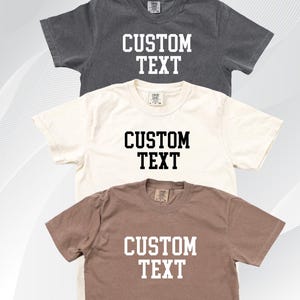 Comfort Colors Custom Text Shirt: Personalized Vintage-Wash Tee