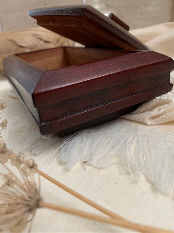 Minimalist Wooden box, Dark Mahogany polished, So… - image 9