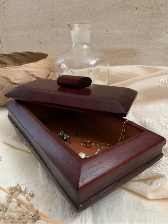 Minimalist Wooden box, Dark Mahogany polished, So… - image 3