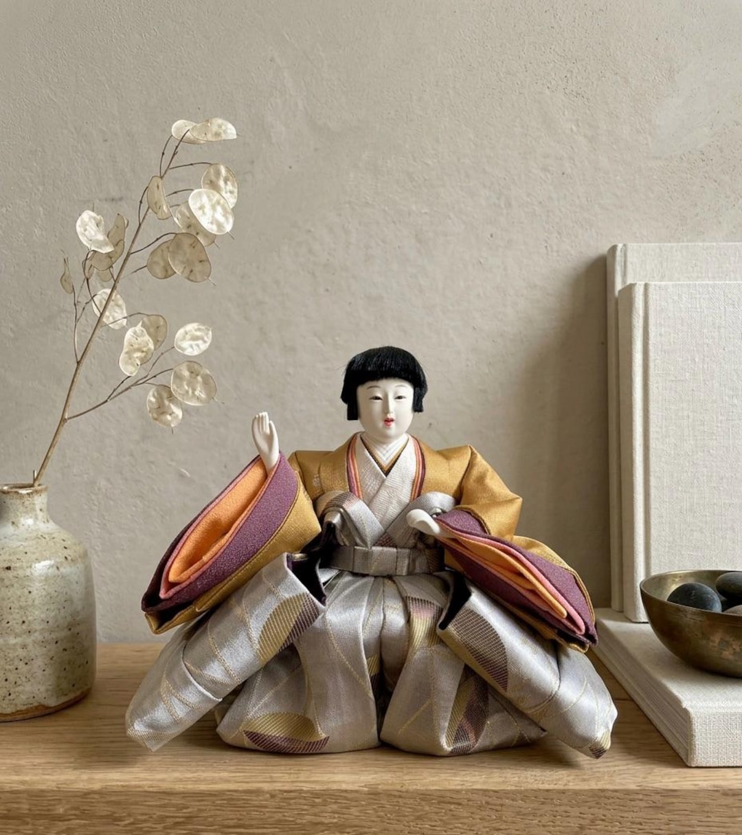 JAPANESE TRADITIONAL DOLL, Original Hina Ningyo Matsuri Doll, Hand