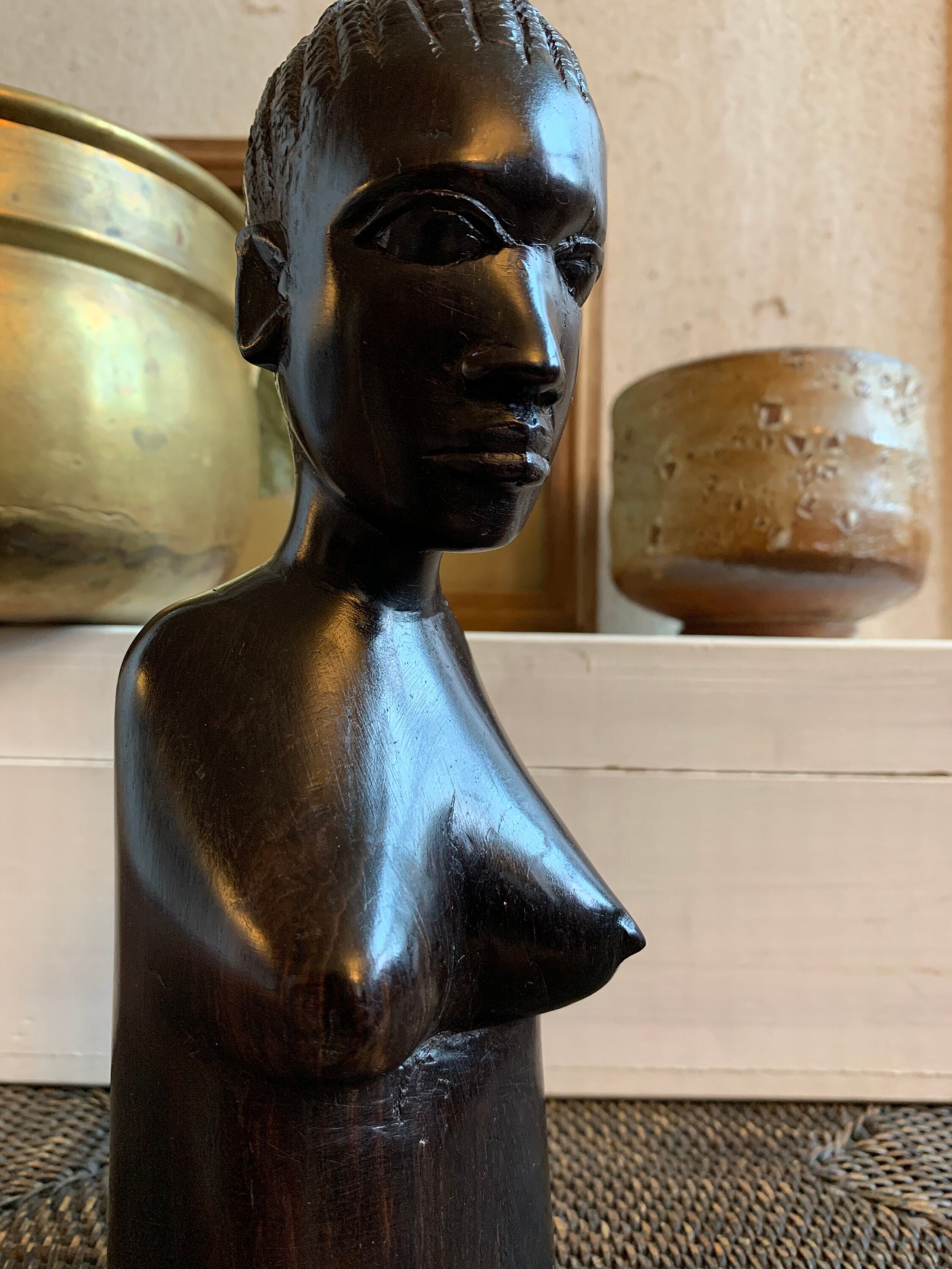 Bust of Woman Art Nouveau Sculpture 22, Bust Head and Shoulders of