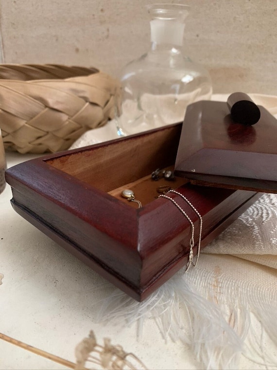 Minimalist Wooden box, Dark Mahogany polished, Sol