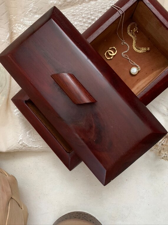 Minimalist Wooden box, Dark Mahogany polished, So… - image 5