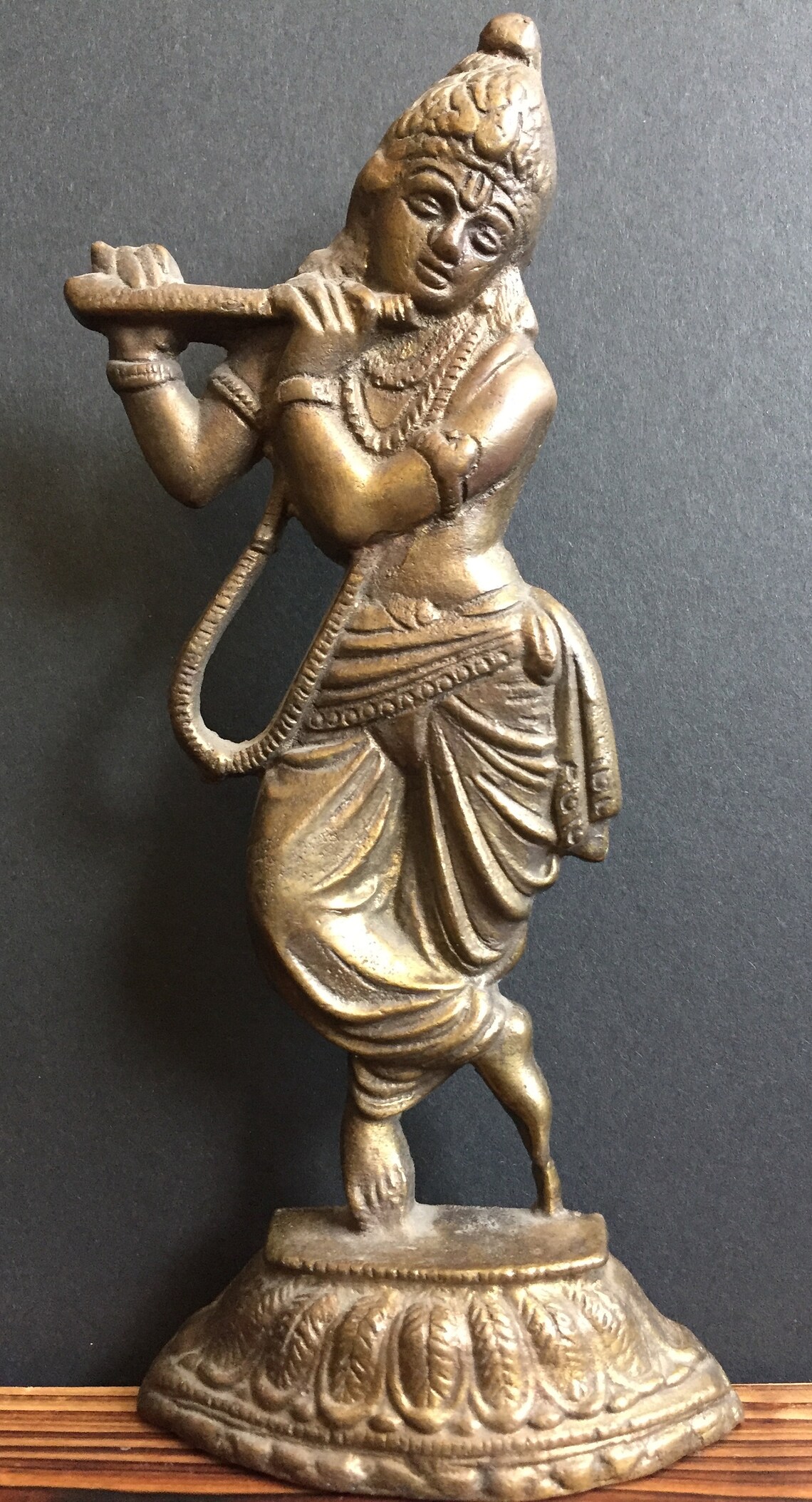 VINTAGE KRISHNA IDOL Brass Statue Indian Deity Indian God Etsy