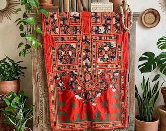 VINTAGE BOHEMIAN WALLHANGING, Authentic Banjara tribal handmade wall decor,  Gypsy wall hanging, Art collectible.
