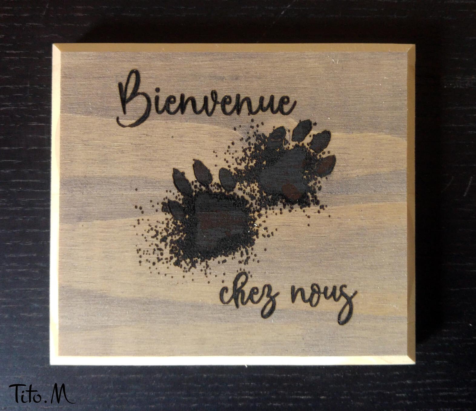 Pancarte en Bois Gravé Personnalisable