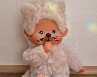 Rare Blue Monchhichi Sekiguchi Nyamy Whashino Rabbit Kitty With