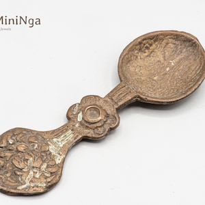Ladakh - Vintage bronze spoon from Himalaya people - Ritual spoon - Medicine spoon