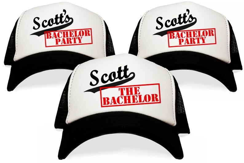 Bachelor Party Hat Set. Wedding Party Caps. Custom Bachelor | Etsy
