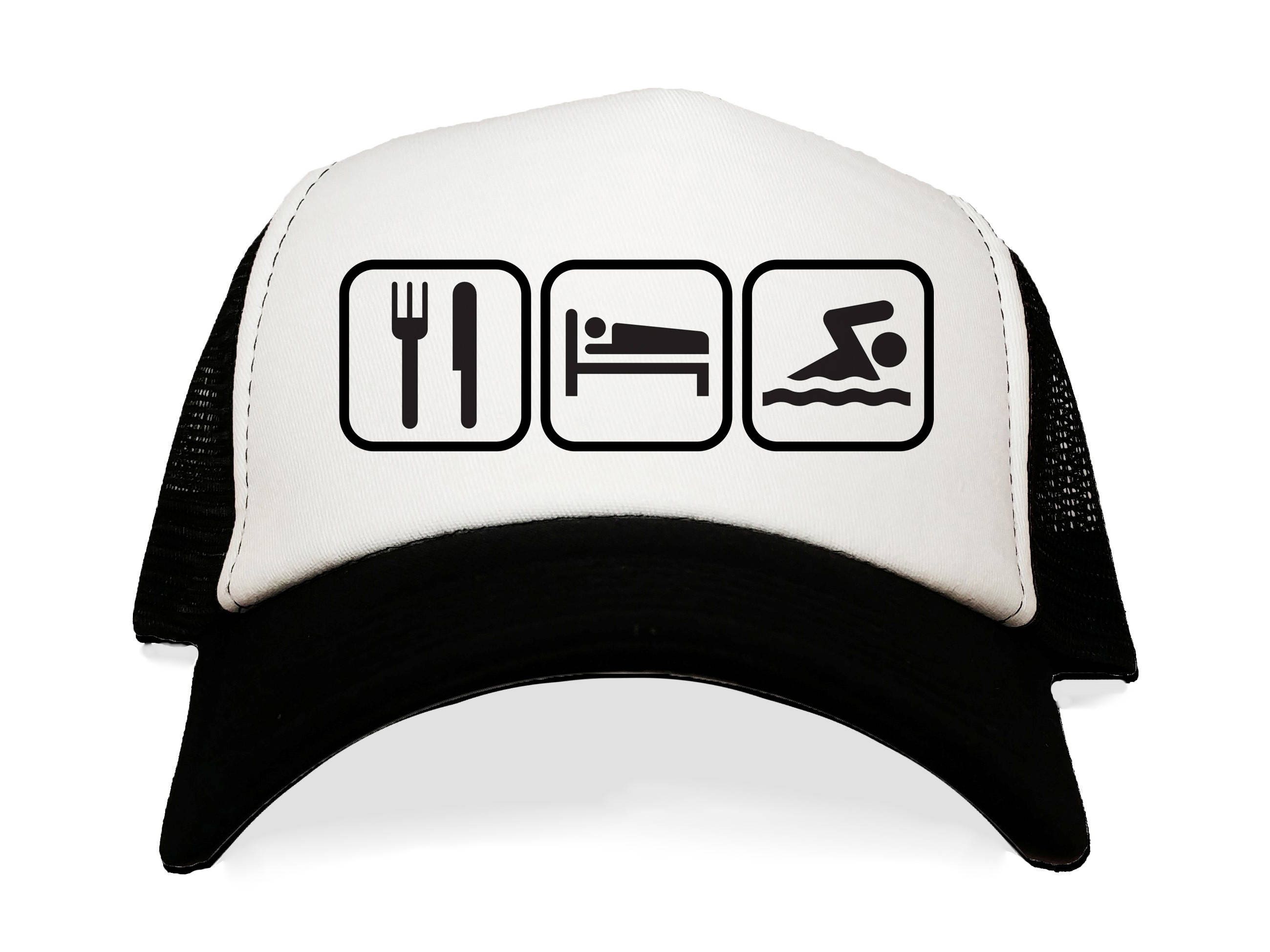 Swimmer Trucker Hat. Swimming Baseball 