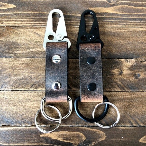 Leather Key Chains, Handmade Durable Key Chain with Sling Snap