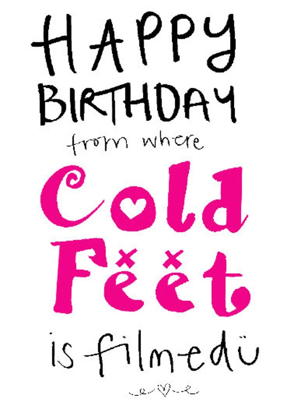 Happy Birthday from where Cold feet is filmed - (Manchester) this can be personalised as well