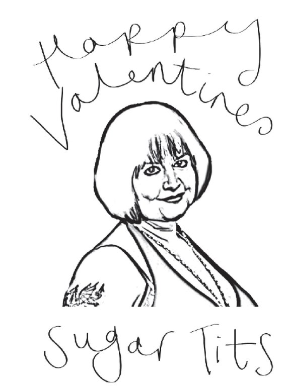 Happy Valentines & Birthday Sugar Tits with personalisation