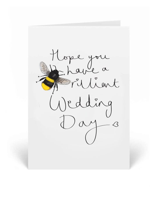 Personalised, hope you have a brilliant wedding day greeting card