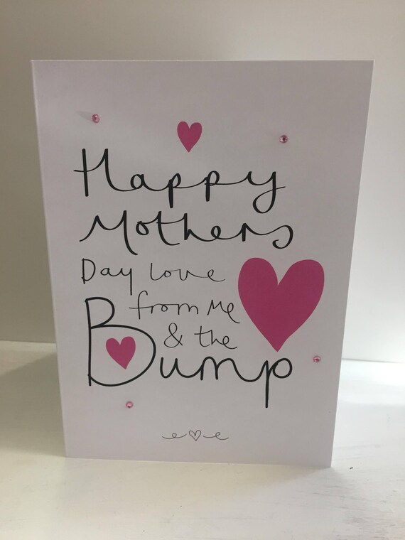 Happy Mothers Day from me and the bump greeting card