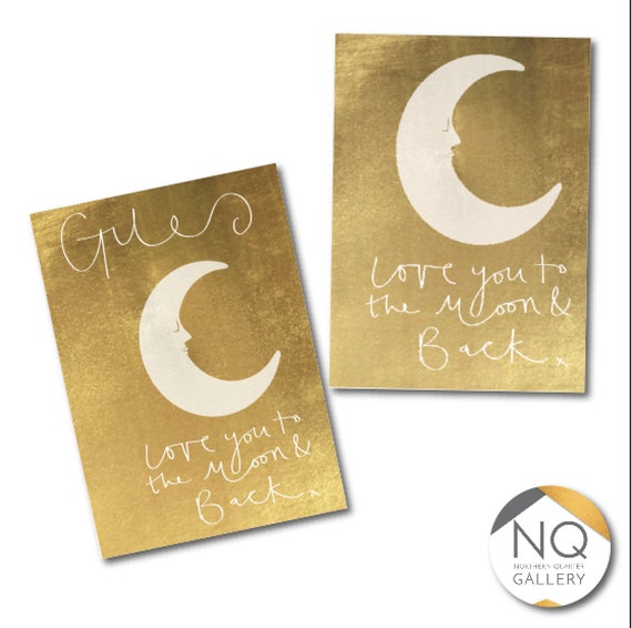 Love you to the moon and back greeting card