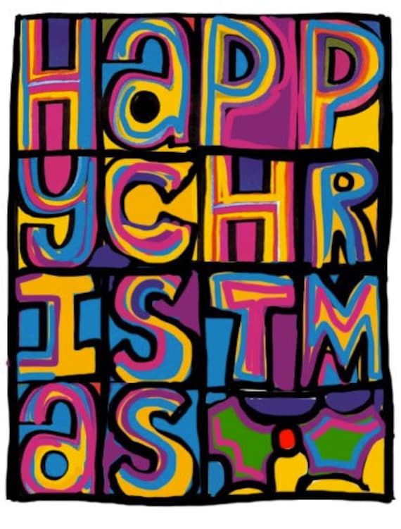 Happy Christmas happy mondays album artwork inspired greeting card