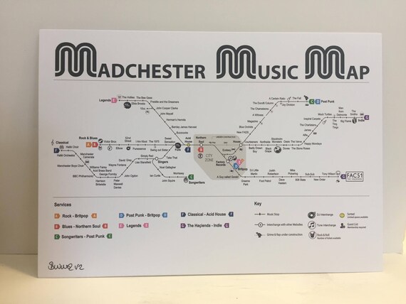 Madchester Manchester Music Map